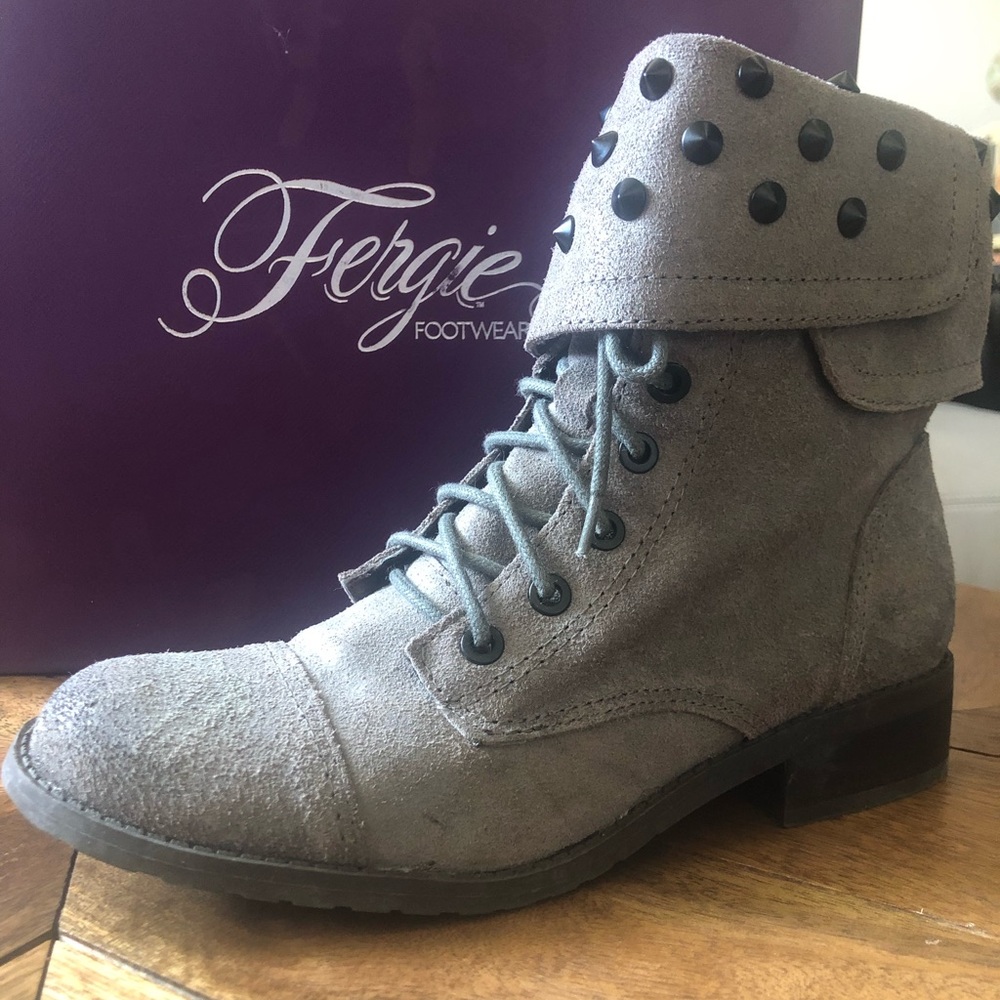 FIRGIE suede ankle booties with zipper.